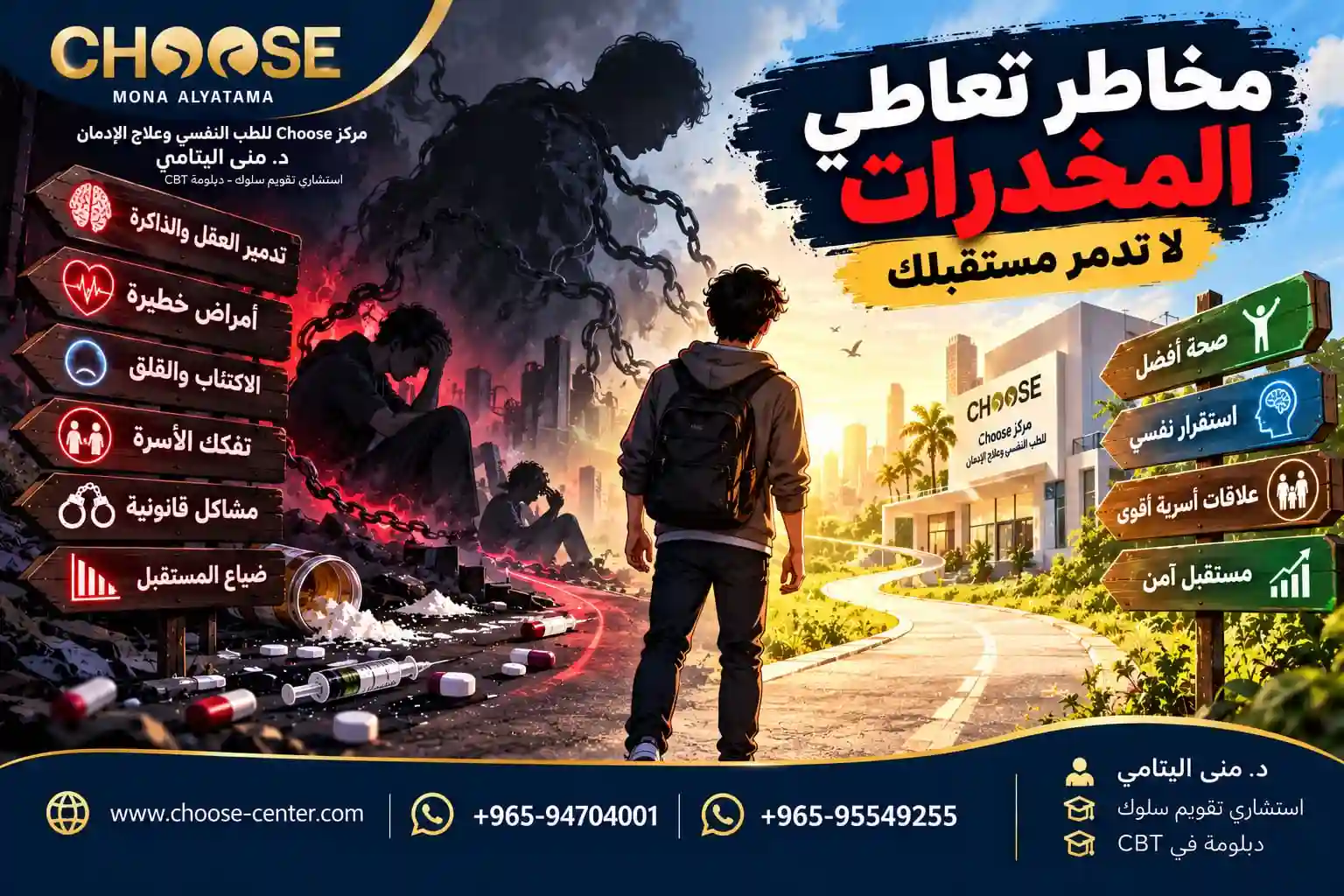مخاطر التعاطي وأضرار المخدرات